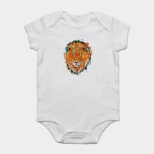 African Savannah Lion - Cool Hand Drawn Lion Apparel for Safari Lovers Baby Bodysuit